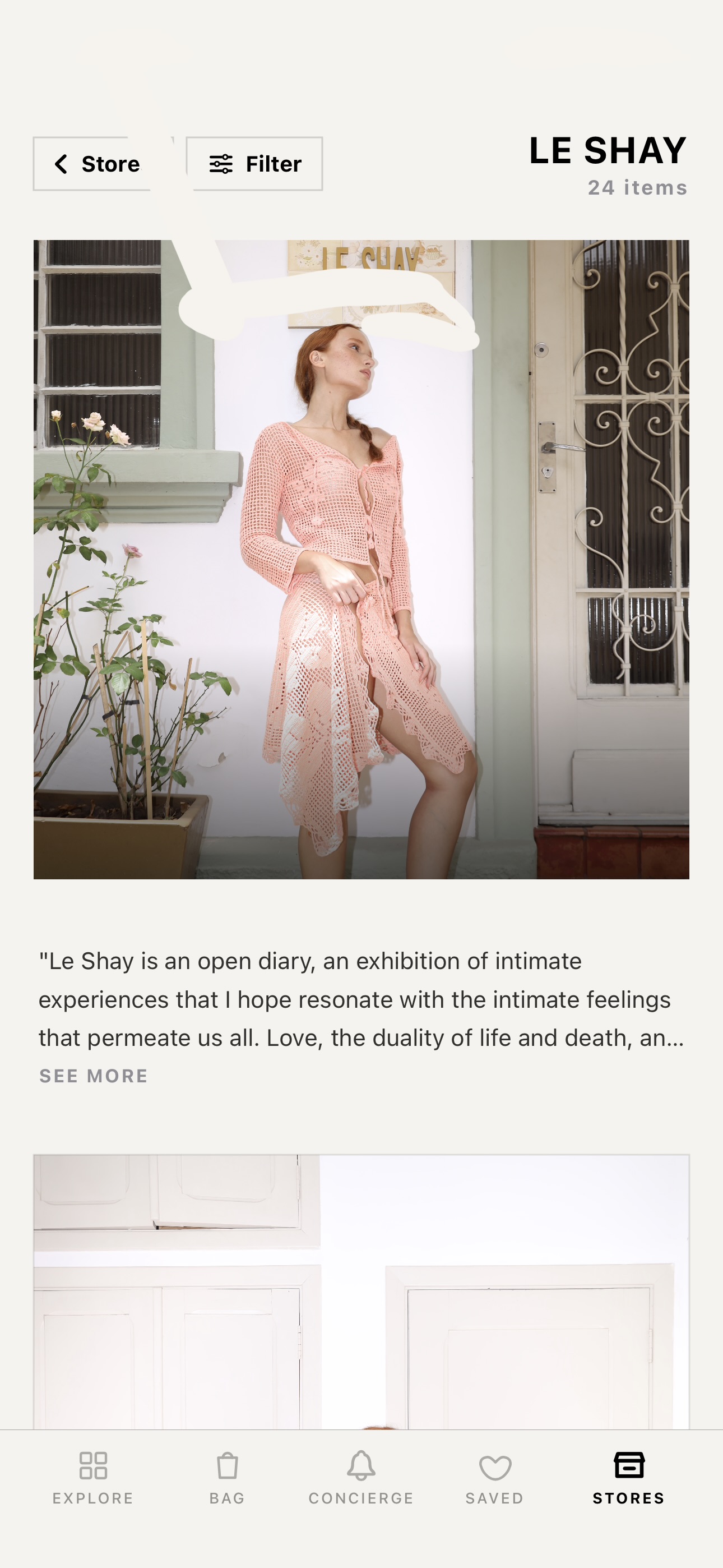 Store page header